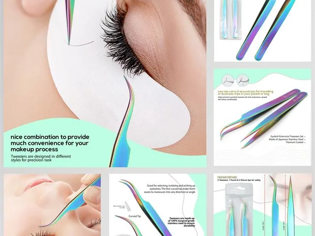 Amazon listing design for eyelash extension tweezers