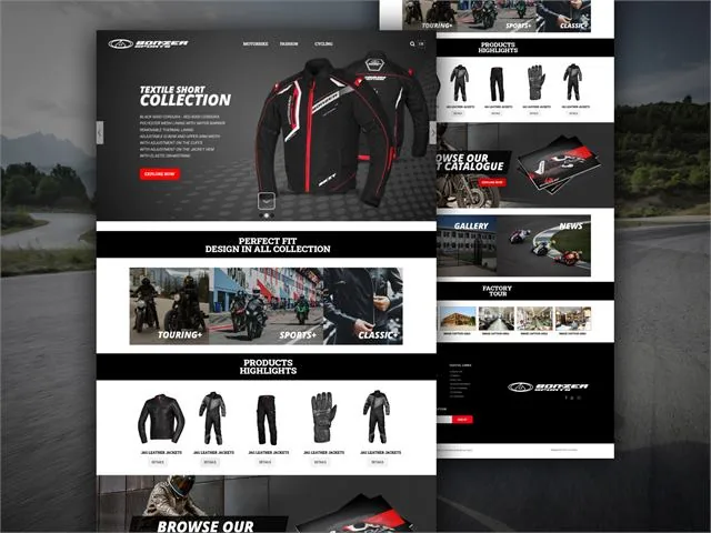 Motorbike garments e-commerce website hosted with Pixels On Screen