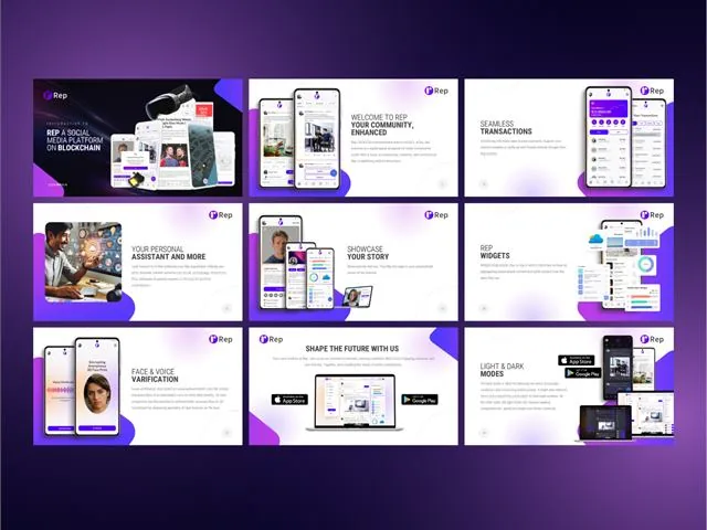 Rep.Run investor pitch deck design